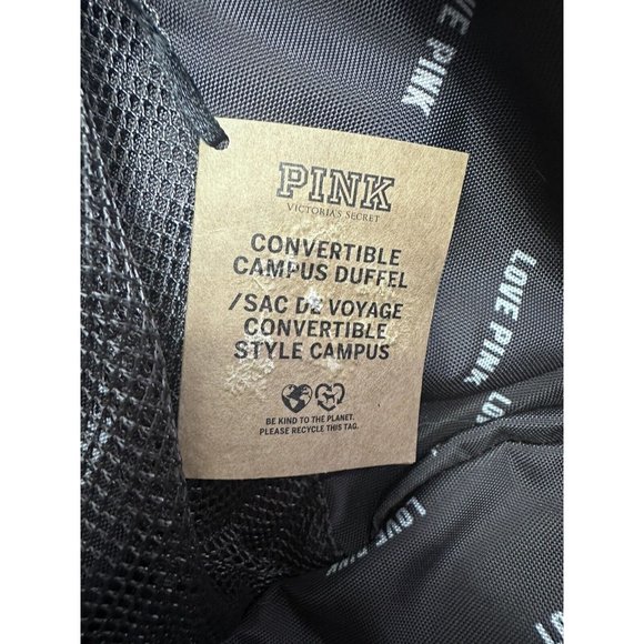 Victoria’s Secret PINK Campus Convertible Duffle Bag Backpack Book Bag NWT - Picture 13 of 13